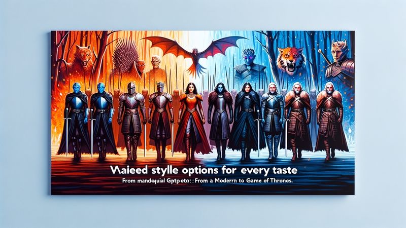 Vielfältige Stiloptionen für jeden Geschmack: Von Modern bis Game of Thrones